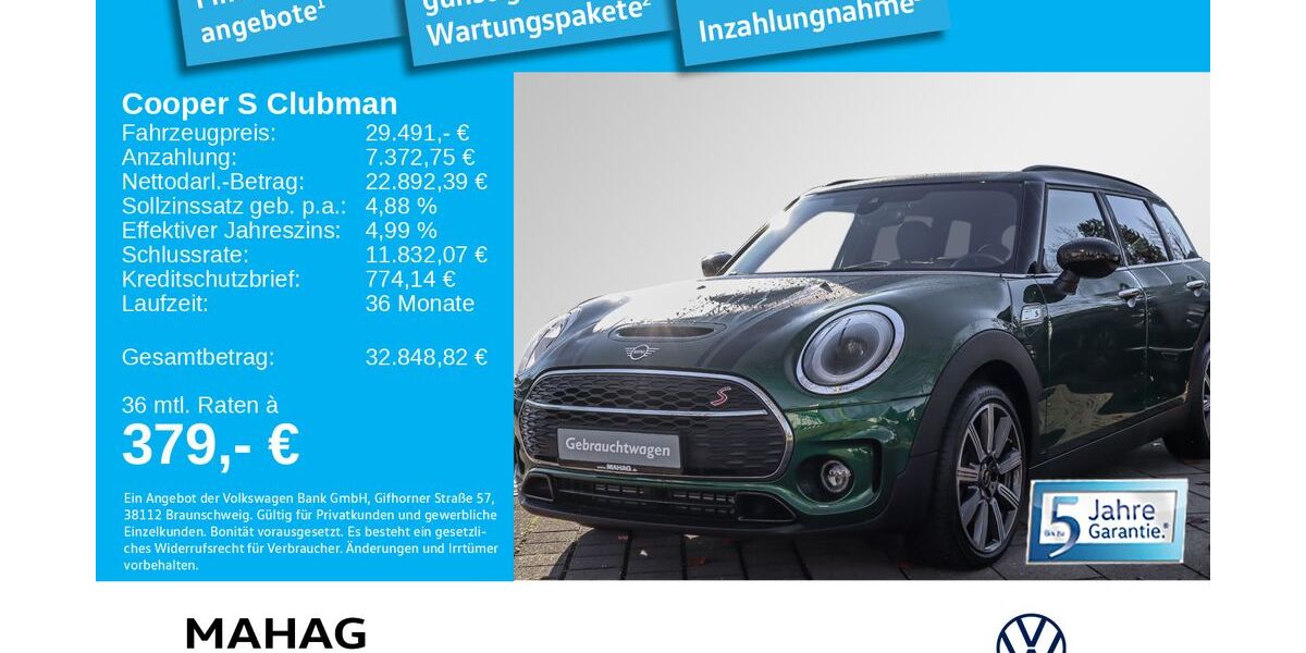Mini Cooper S Clubman 17.497 km 29.491 &euro; Ottobrunn 85521