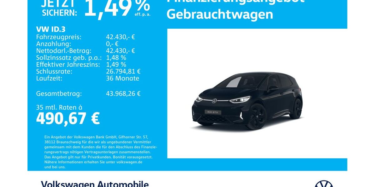 VW ID.3 4.014 km 42.430 &euro; Stuttgart-Wangen 70188