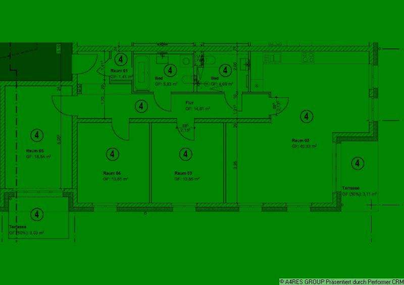 A4RES - Ihr neues Zuhause für die Familie - große 4 Raumwohnung mit 2 Terrassen 4 zimmer