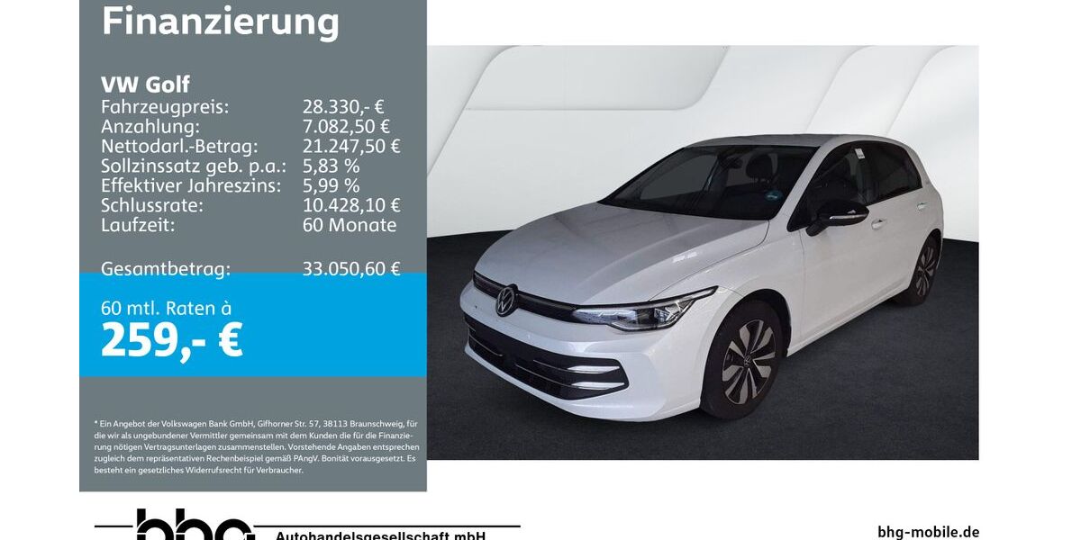 VW Golf 10.181 km 28.330 &euro; Reutlingen 72770