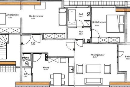 Wohnung Oyten - 3 Zimmer, 96 m&sup2;, 1.000&euro; | Angebot:26256631