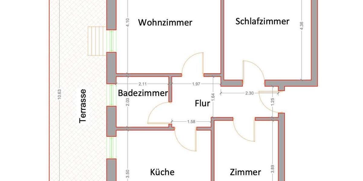 Erdgeschoßwohnung Grünstadt - 3 Zimmer, 68 m&sup2;, 140.000&euro; | Angebot:27003764
