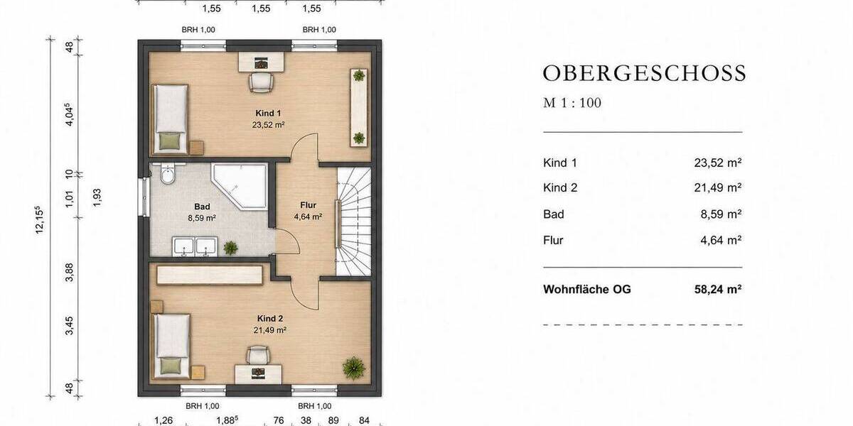 Doppelhaushälfte Hamm Hamm-Mitte - 5 Zimmer, 158 m&sup2;, 590.000&euro; | Angebot:26600418