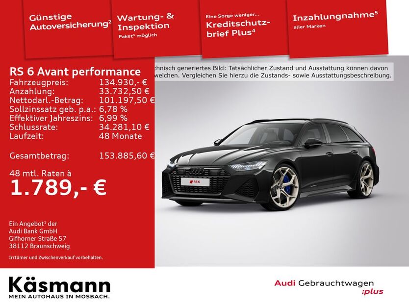 Audi RS6 5.772 km 134.930 € Mosbach 74821