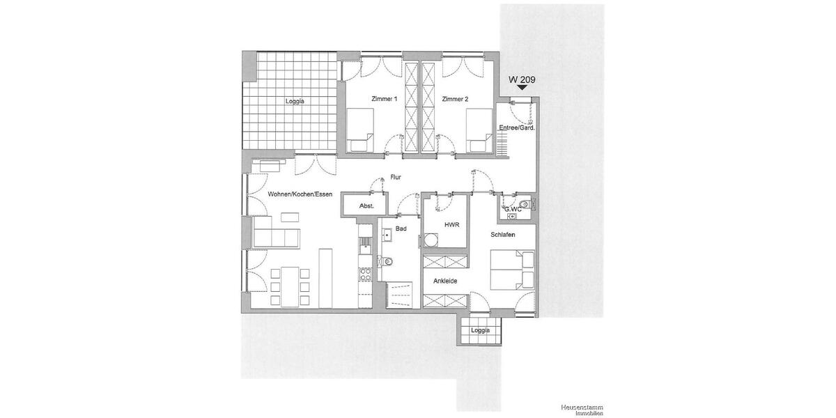 Etagenwohnung Heusenstamm - 4 Zimmer, 128 m&sup2;, 1.729&euro; | Angebot:26660592