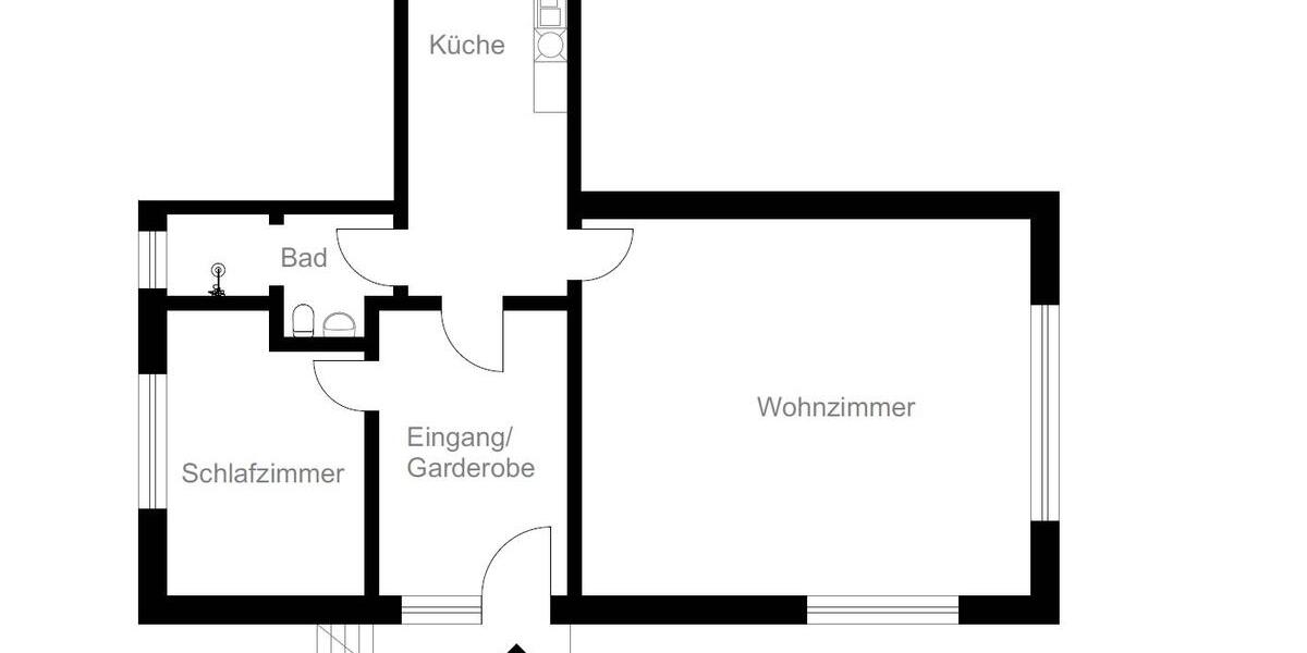 Erdgeschoßwohnung Albstadt - 2 Zimmer, 85 m&sup2;, 800&euro; | Angebot:26022412