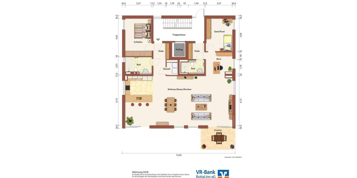Etagenwohnung Eggenfelden - 3 Zimmer, 152 m&sup2;, 655.707&euro; | Angebot:26247704