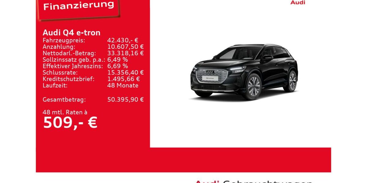 Audi Q4 e-tron 4.269 km 42.430 &euro; Ulm 89073