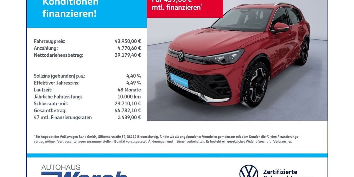 VW Tiguan 5.735 km 42.869 &euro; Südharz 06536