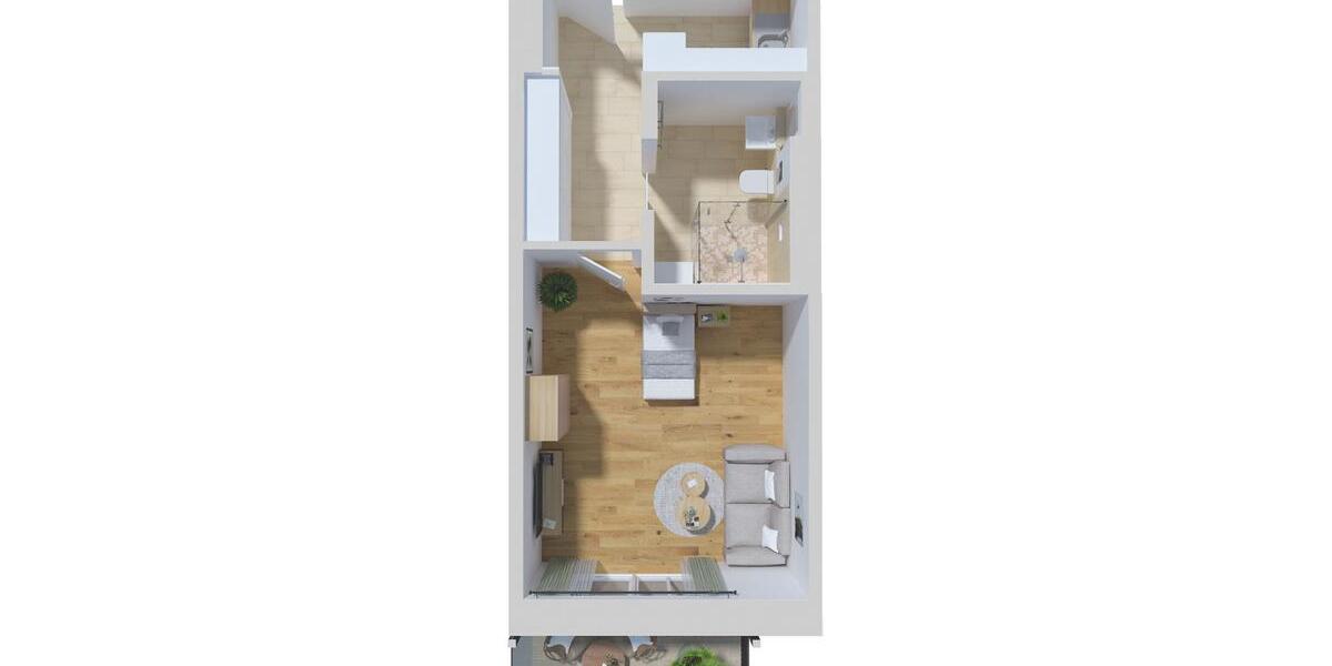 Großzügige 1-Zimmer Wohnung 1 zimmer