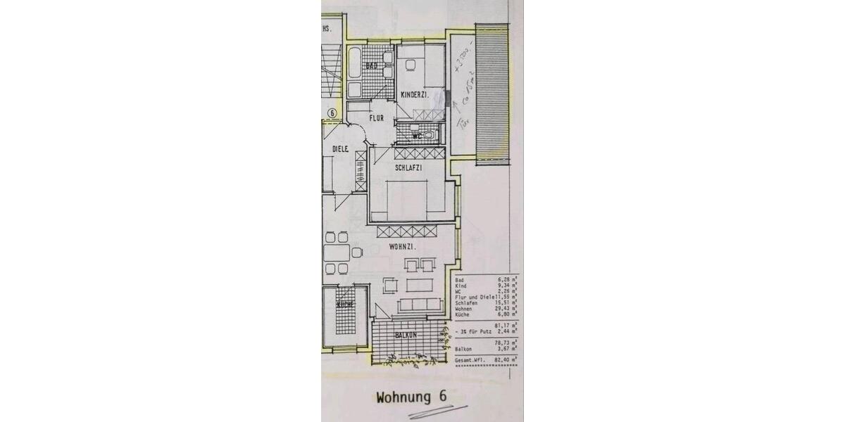 Etagenwohnung Bad Mergentheim - 3.5 Zimmer, 82 m&sup2;, 269.000&euro; | Angebot:26226492