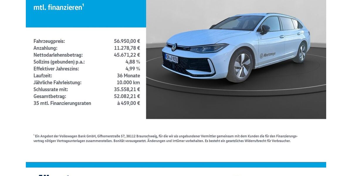 VW Passat Variant 6.500 km 56.950 &euro; Nordhausen 99734