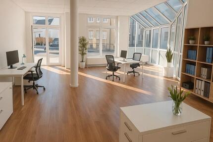 Büro mieten mit großer Fensterfront in zentraler Lage zimmer