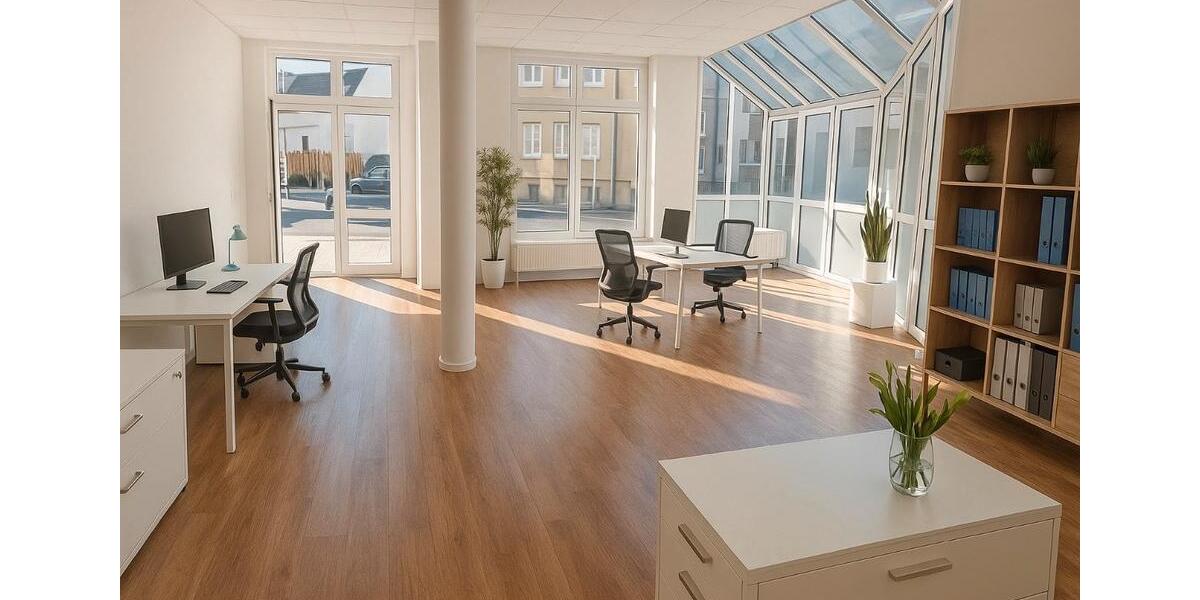 Büro mieten mit großer Fensterfront in zentraler Lage zimmer