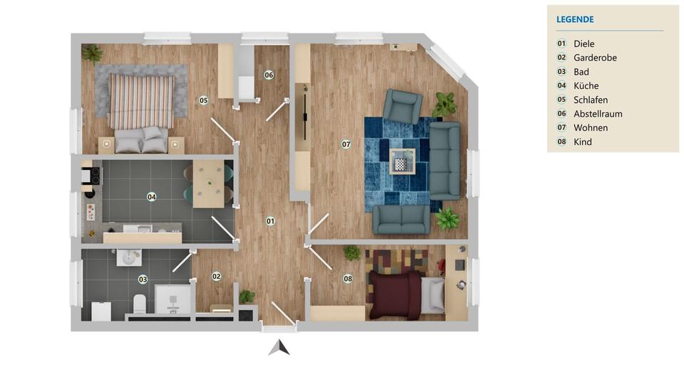 Etagenwohnung Bad Reichenhall - 3 Zimmer, 83 m&sup2;, 1.150&euro; | Angebot:26283921