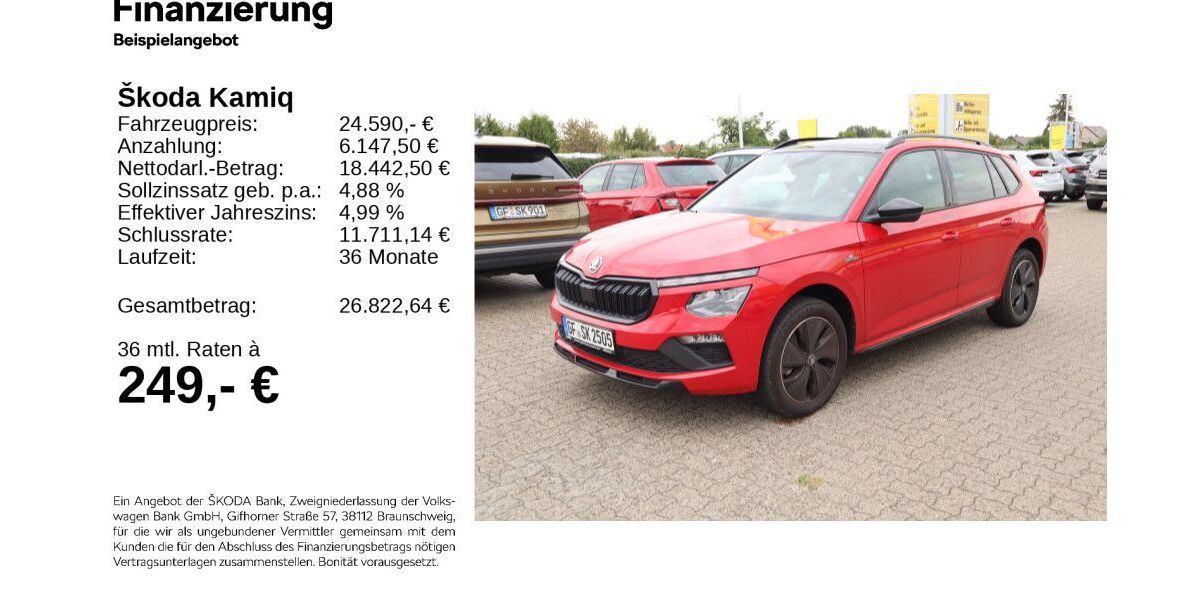 Skoda Kamiq 10.000 km 23.990 &euro; Gifhorn 38518