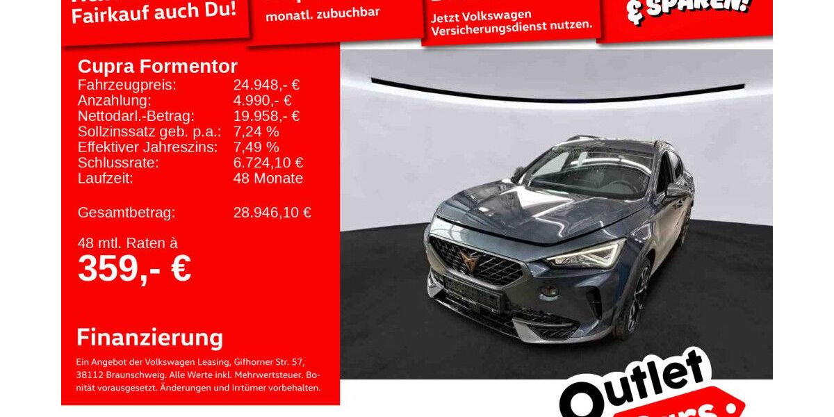 Cupra Formentor 51.922 km 24.699 &euro; Weinheim 69469