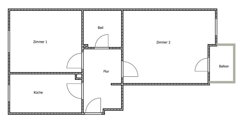 Preisgünstige und individuelle 2-Zimmer-Wohnung