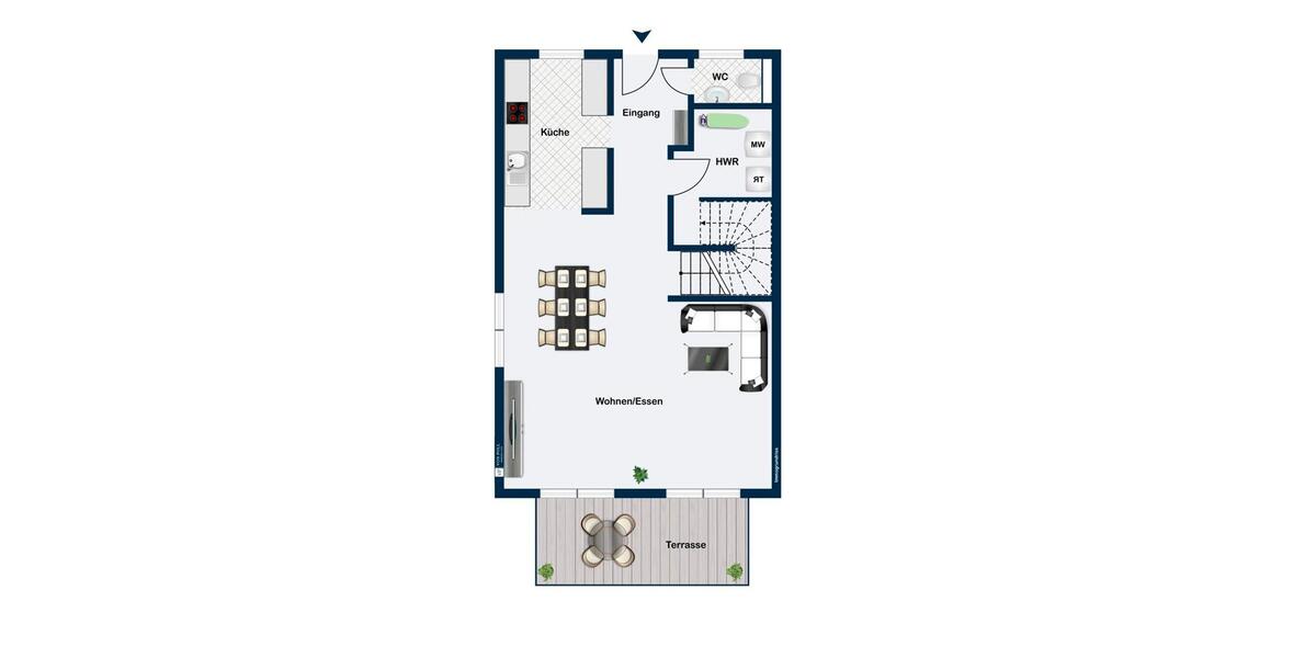 Reihenhaus Weyhe - 4 Zimmer, 109 m&sup2;, 1.550&euro; | Angebot:25441133