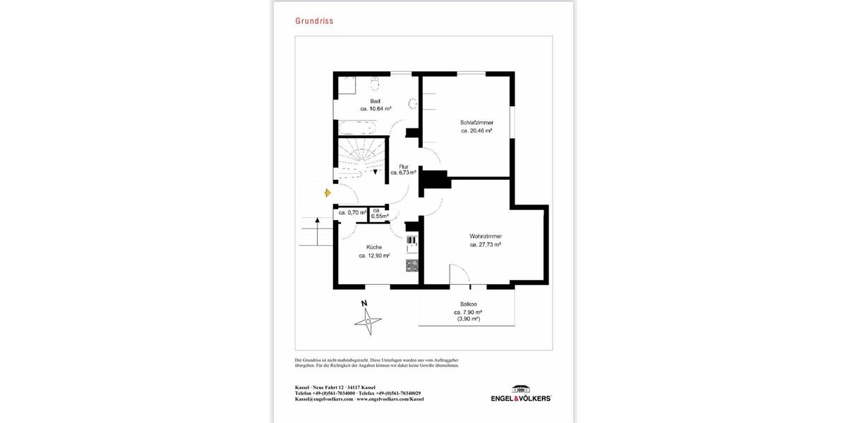 Hochparterre Kassel Nordshausen - 2 Zimmer, 80 m&sup2;, 239.000&euro; | Angebot:27165415