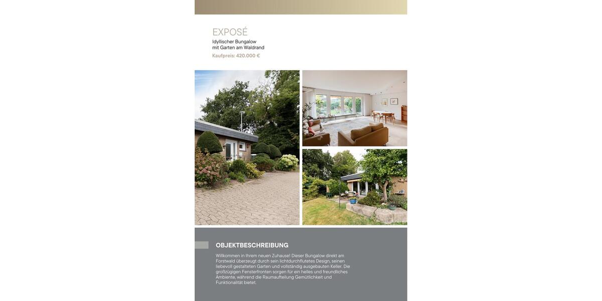 Idyllischer Bungalow am Forstwald in Krefeld 3 zimmer