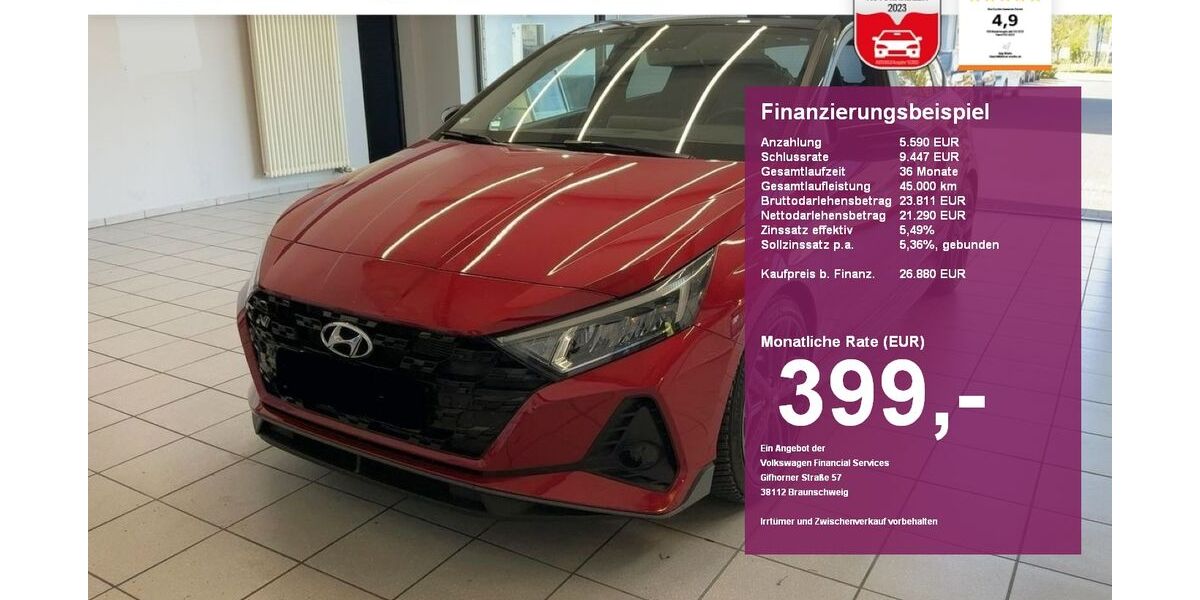 Hyundai i20 28.100 km 26.880 &euro; Albbruck 79774
