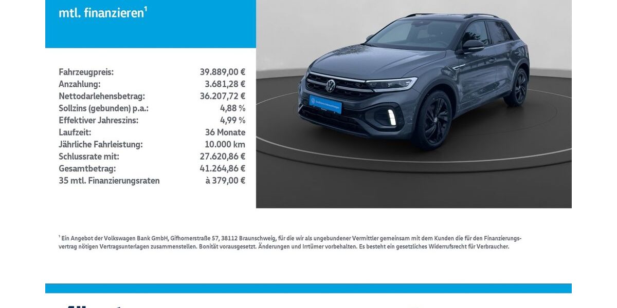 VW T-Roc 24.350 km 39.889 &euro; Leinefelde-Worbis/DE 37327