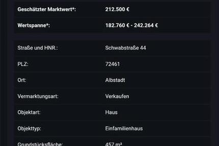 Haus Albstadt Gemarkung Onstmettingen - 8 Zimmer, 120 m&sup2;, 149.000&euro; | Angebot:25630842