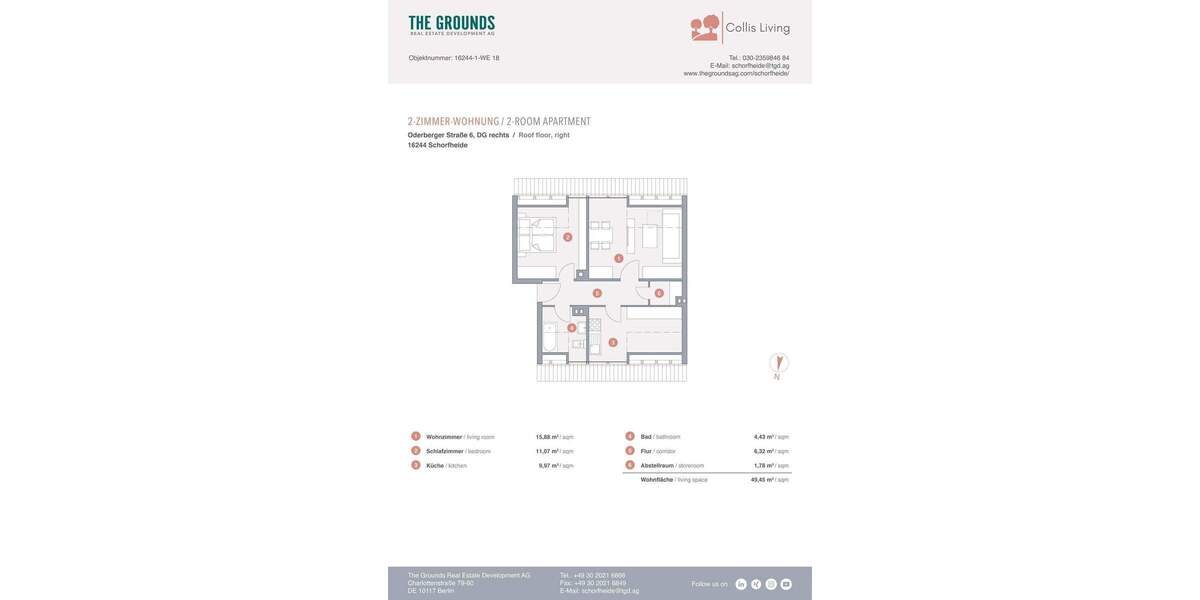 Etagenwohnung Schorfheide Lichterfelde - 2 Zimmer, 49 m&sup2;, 100.000&euro; | Angebot:25712046