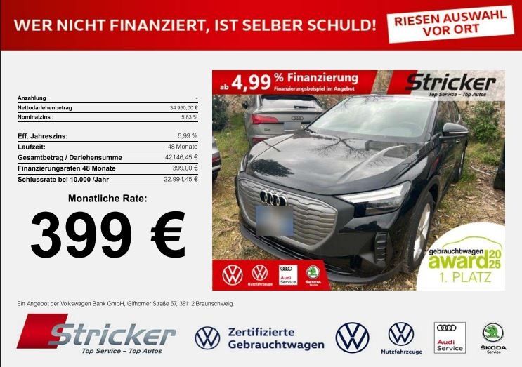 Audi Q4 e-tron 14.235 km 34.949 &euro; Horn-Bad Meinberg 32805