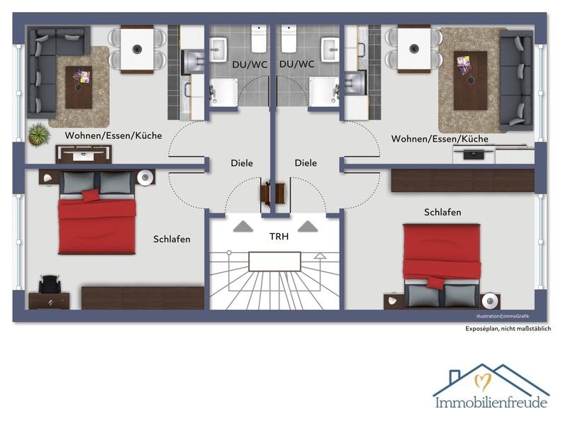 Etagenwohnung Hamm Berge - 2 Zimmer, 42 m&sup2;, 400&euro; | Angebot:26663127