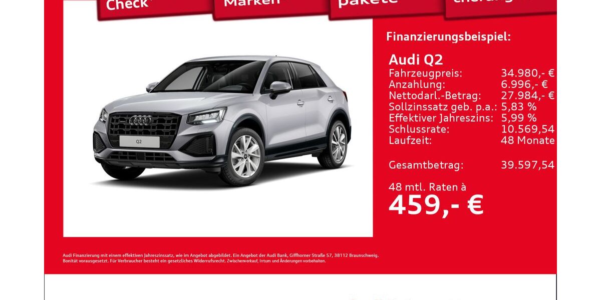 Audi Q2 12.476 km 34.980 &euro; Hamburg 22419