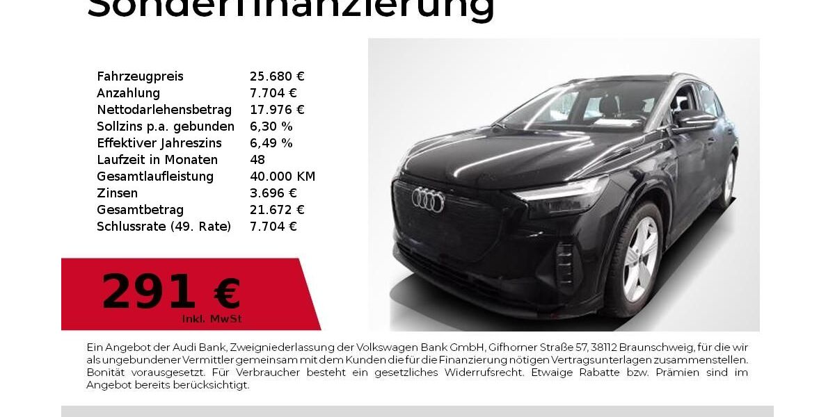 Audi Q4 e-tron 47.200 km 25.680 &euro; Nürnberg 90411