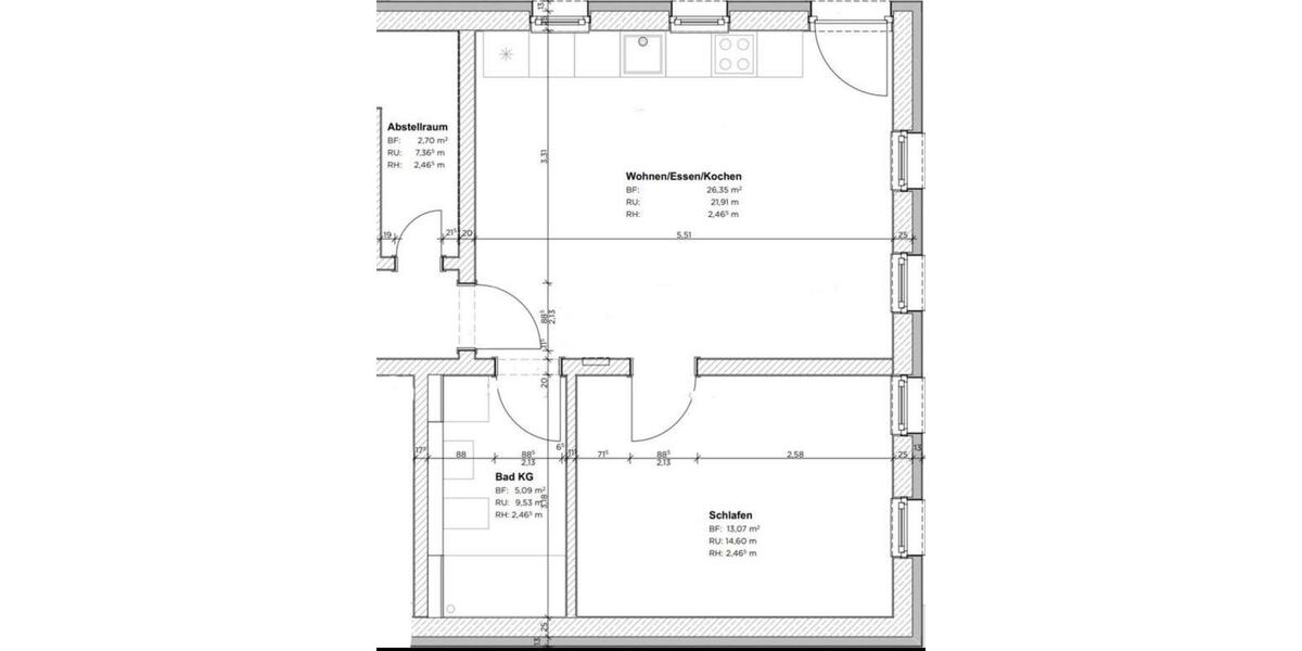 Etagenwohnung Rimbach - 2 Zimmer, 47 m&sup2;, 609&euro; | Angebot:25782776