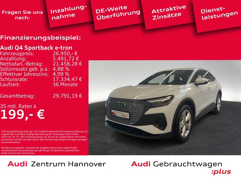 Audi Q4 e-tron 25.368 km 26.750 € Hannover 30179