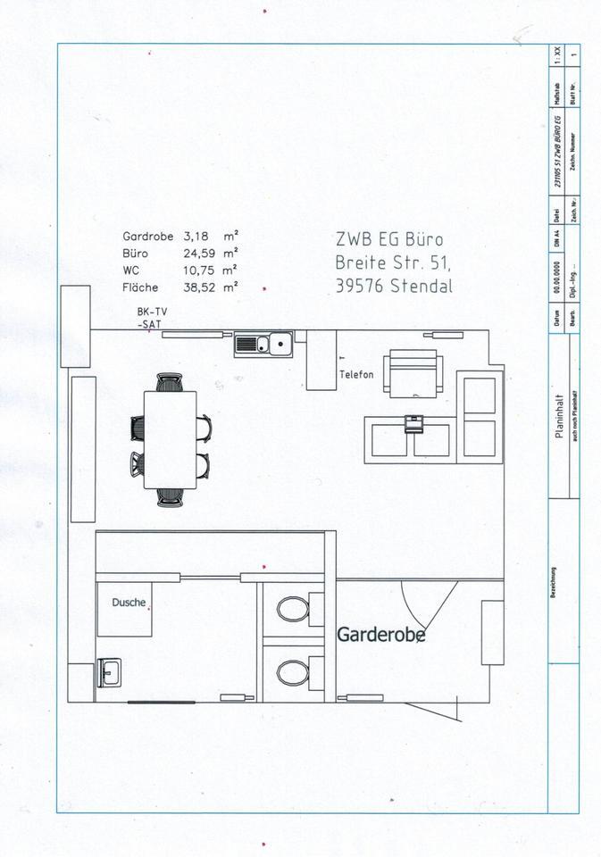 PraxisFußpfl.LagerraumBüro im Zentrum von SDL zu vermieten zimmer