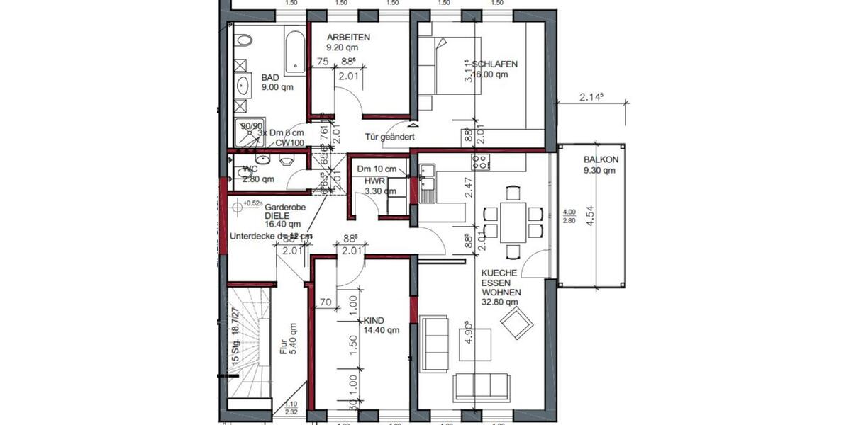 große 4-Zimmer-Wohnung mit Balkon, HWR und Gäste-WC in Suhl 4 zimmer