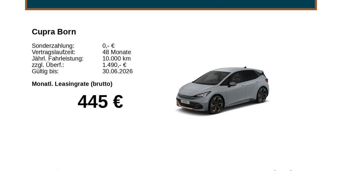 Cupra Born 2.500 km 44.650 &euro; Bayreuth 95448