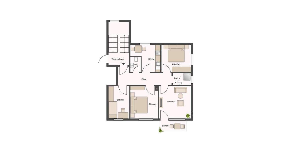 Etagenwohnung Asperg - 4 Zimmer, 82 m&sup2;, 249.000&euro; | Angebot:25536440