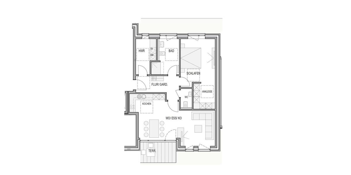 Erdgeschoßwohnung Edewecht - 2 Zimmer, 77 m&sup2;, 890&euro; | Angebot:25511129