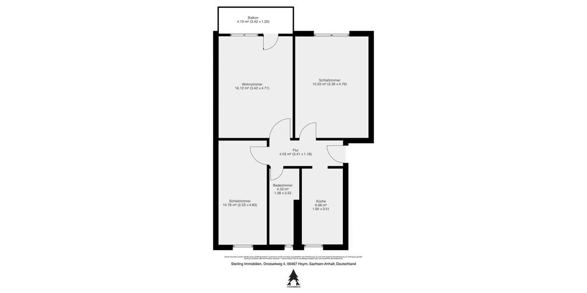 Etagenwohnung Aschersleben - 3 Zimmer, 62 m&sup2;, 64.000&euro; | Angebot:25734353
