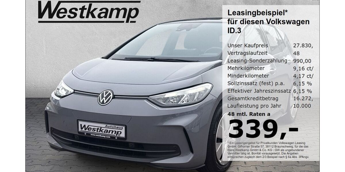 VW ID.3 21.300 km 27.830 &euro; Frechen 50226