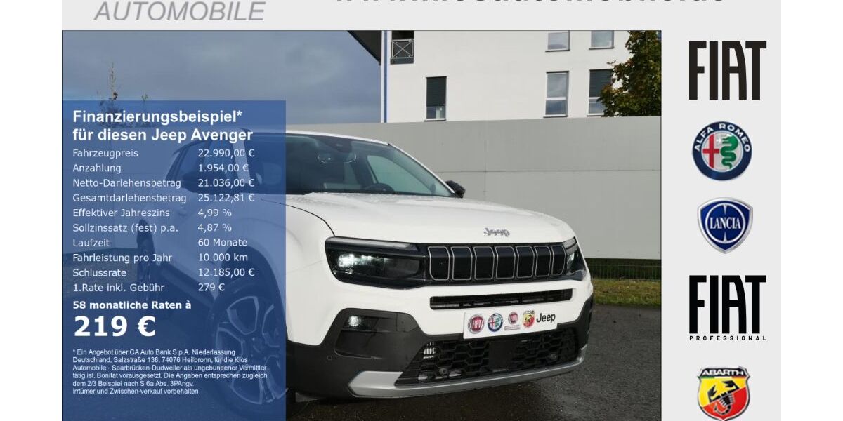 Jeep Avenger 6.800 km 21.990 &euro; Saarbrücken - Dudweiler 66125