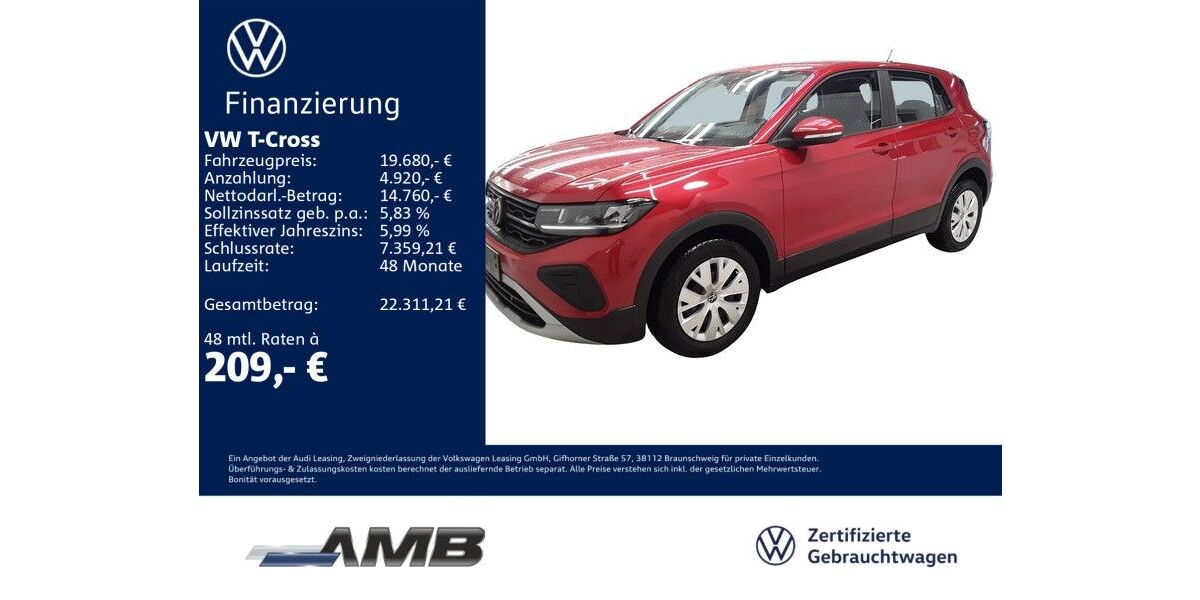VW T-Cross 13.710 km 19.680 &euro; Borna 04552