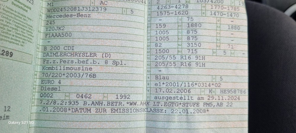 Mercedes-Benz B 200 200.000 km 3.500 € Germersheim 76726