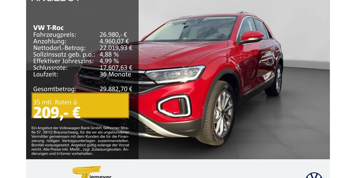 VW T-Roc 12.412 km 26.480 &euro; Oberhausen 46047