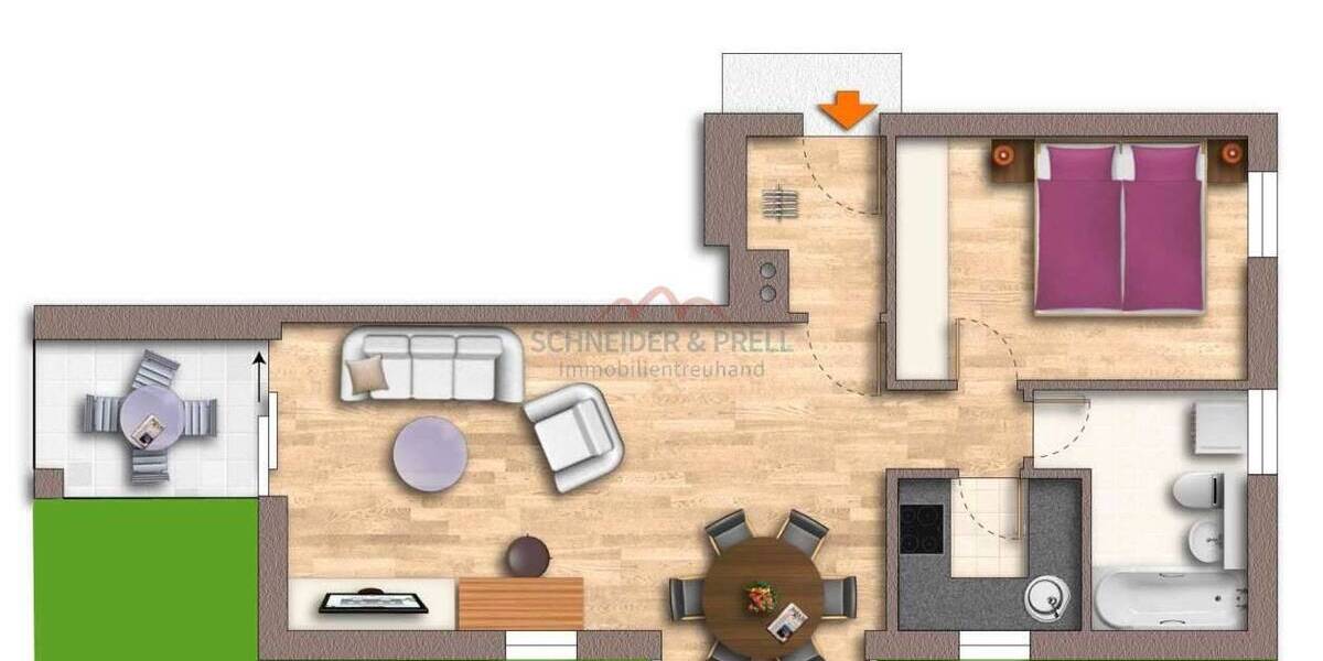 Etagenwohnung Wolfratshausen - 2 Zimmer, 54 m&sup2;, 760&euro; | Angebot:26656856