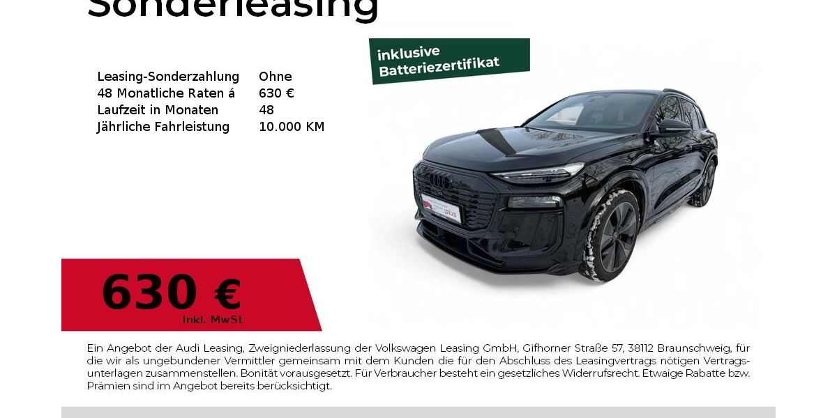 Audi Q6 e-tron 9.463 km 67.890 &euro; Dessau-Roßlau 06844