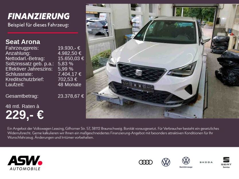 Seat Arona 14.990 km 19.930 € Weinsberg 74189