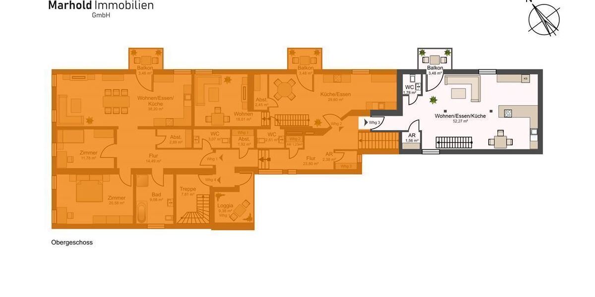 Beste Altstadtlage. Topsanierte Whg m. toller EBK u. hoher energetischer Ausbaustufe - Maisonettenwohnung Nienburg (Weser) | Angebot:25594842
